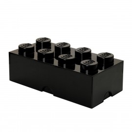 LEGO Scatola portaoggetti impilabile, 8 bottoncini, colore: Nero