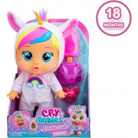 Cry Babies Loving Care Fantasy Dreamy, Bambola interattiva 26 cm, Piange Lacrime Vere, IMC Toys 911840