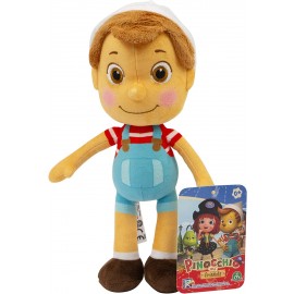 Pinocchio Peluche  25 cm con salopette azzurrina e maglietta a righe, PNH09000 Giochi Preziosi 