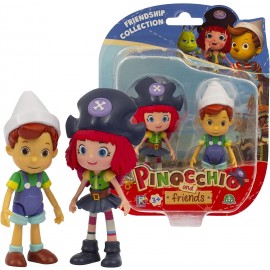 Pinocchio - Blister Con Doppio Personaggio Di Pinocchio e Freeda Altezza Di 9 Cm, PNH02000 Giochi Preziosi 