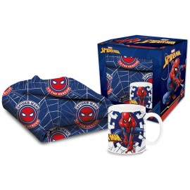 Spiderman - Uomo Ragno Spider-Man Set Tazza e Coperta - Set Blanket And Mug -coperta cm140-90 circa