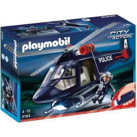 Playmobil 5183 - Polizia  City Action Elicottero con Luce 