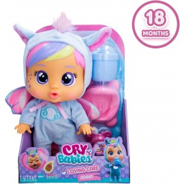 Cry Babies Loving Care Fantasy Jenna, Bambola interattiva 26 cm, Piange Lacrime Vere, IMC Toys 909809