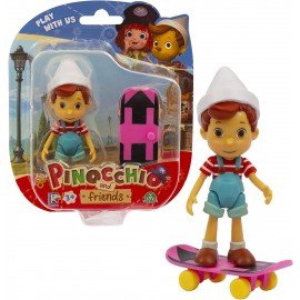 Pinocchio - Personaggio Pinocchio  9 Cm con lo Skate , PNH00000 Giochi Preziosi 