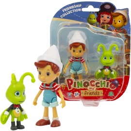 Pinocchio - Blister Con Doppio Personaggio di Pinocchio Di 9 Cm e Del Grillo Parlante Di 6,5 Cm , PNH02000 Giochi Preziosi 