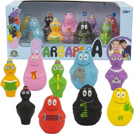 Barbapapà - Set con 9 Mini Personaggi alti 8 cm, Set completo della Famiglia Barbapapà in scatola, Giochi Preziosi, BAP07001 