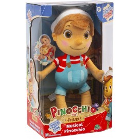 Pinocchio - Peluche Musicale 36 Cm, premendo il pancino si sente la sigla della serie Tv, PNH10000 Giochi Preziosi 