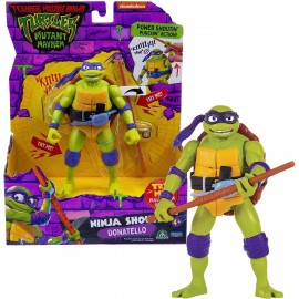 Turtles Movie - Action Figure Deluxe Donatello 15 Cm Con Effetti Sonori e Funzione Meccanica Da Combattimento, Giochi Preziosi TU800000