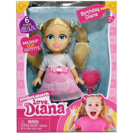 Love Diana - Bambola vestito compleanno  15 cm, Giochi Preziosi LVE06000 