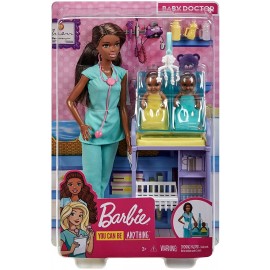 Barbie - Carriere Playset Pediatra con Bambola e Accessori, Mattel GKH24
