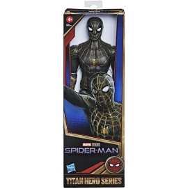 Spiderman- Spider-Man con Armatura Nera e Dorata Titan Hero Series 30 cm  F0233-F2438 Hasbro 