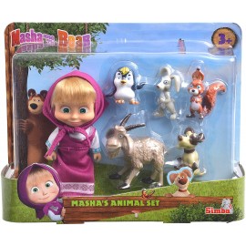 Bambola Masha personaggio cm.12 con 5 animaletti di Simba 109301060 