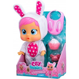 Cry Babies Loving Care Fantasy Coney, Bambola interattiva 26 cm, Piange Lacrime Vere, IMC Toys 907331