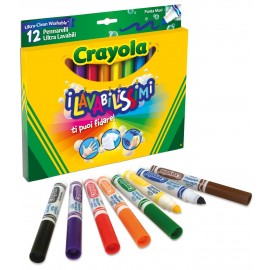 Crayola pennarelli Crayola 58-8329 - I Lavabilissimi 12 Pennarelli, Punta Maxi spot tv!