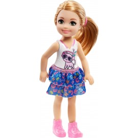 Barbie Club Chelsea Bambola con Top con Stampa di Gattino, Mattel FRL82-DWJ33