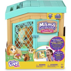 Little Live Pets - Mama Surprise, Mommy To Be, Porcellino d’India interattivo con i suoi cuccioli, Giochi Preziosi LP300001