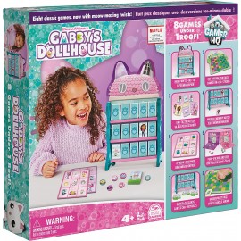Gabby's Dollhouse, Game HQ, gioco d tavolo 8 giochi in 1, 6065857 Spin Master