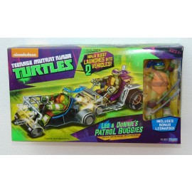 Turtles, Tartarughe Ninja Buggies di Leonardo e Donatello con personaggio Leonardo incluso 94030