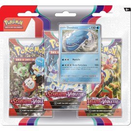 Pokémon Confezione da Tre Buste dell'Espansione Scarlatto e Violetto del GCC Pokémon (Tre Buste e Carta Promozionale Olografica Dondozo)  - Italiano