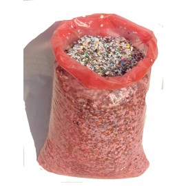 coriandoli in sacco da 10 kg economico , immagine con contenuto del sacco variabile