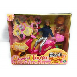Tanya - Lo Scooter di Tanya con 2 cuccioli Cerca Amici, compatibile con Barbie, Giochi Preziosi CCP18913