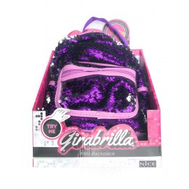 Girabrilla mini Zaino di colore Viola - Argento - Girabrilla di Nice 02516