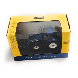 UNIVERSAL HOBBIES COLLECTION NEW HOLLAND T5.120 con pala WITH 740TL LOADER UH 4958 scala 1/32 