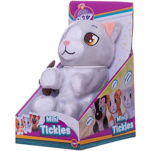 Mini Tickles Club Petz Peluche solletico gatto grigio di IMC Toys