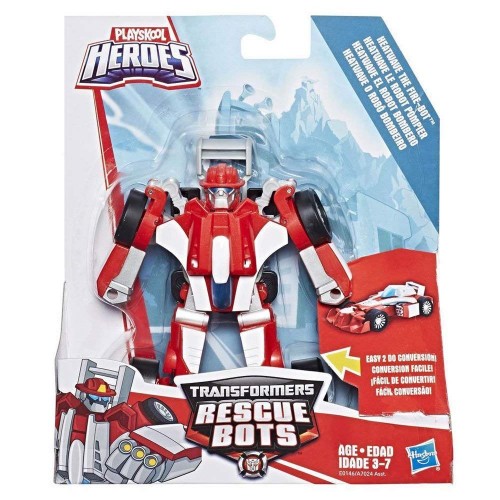 Transformers Rescue Bots Heatwave - Robot to Race Car - Playskool Heroes Hasbro