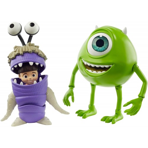 Disney Pixar Monsters & Co. Personaggi Mike Wazowski e Boo Snodabili,  Mattel GNX80 - GLX81