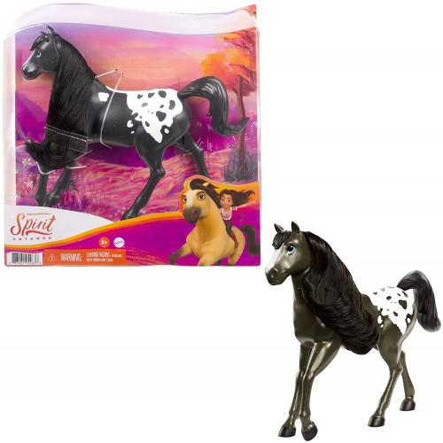 Spirit - Cavallo da Mandria con Testa Mobile e Lunga Criniera, Mattel GXD96-GXD98