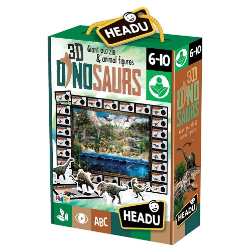  Headu 3D Dinosaurs! Giant puzzle & animal figures 