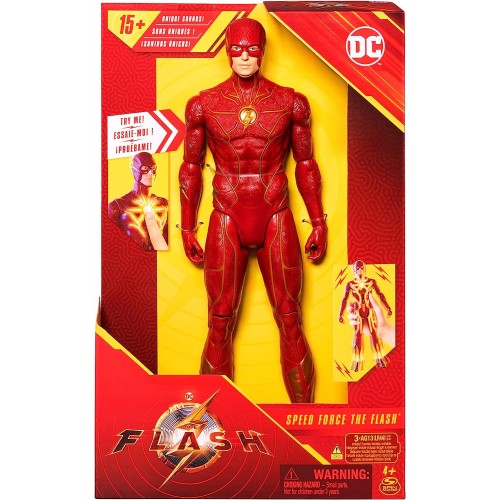 The Flash, Personaggio Flash 30 cm con decorazioni originali del film The Flash e 11 punti di articolazioneluci ed Oltre 15 Suoni, 6065590 Spin Master