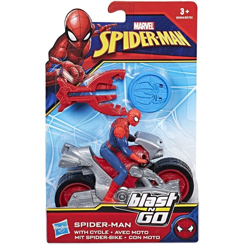 Marvel Spiderman - veicolo Blast & Go Spider Man, B9994-B9705 Hasbro