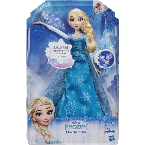 Disney Frozen - Bambola Elsa Cantante  riproduce una parte della sua canzone in francese - 29 cm B6173