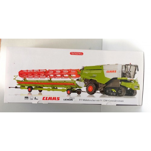 WIKING COLLECTION CLAAS LEXION 760 TERRA -TRAC CON BARRA CLAAS V1200 LIMITED EDITION 7824 SCALA 1/32 