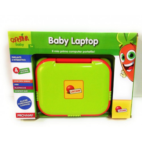 Carotina Baby Laptop, computer in italiano educativo per bambini 1 anno +, Lisciani Giochi 55760