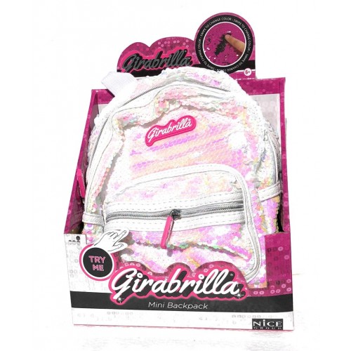Girabrilla Mini backpack colore Bianco con effetto rosa come si vede da foto - originale di Nice 