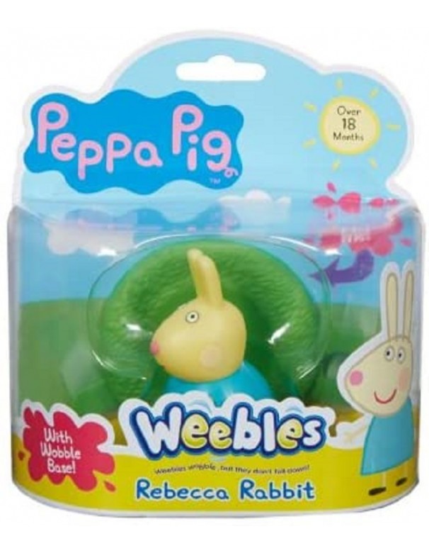 Peppa Pig Weebles Rebecca Coniglio, sempre in piedi, + 18 mesi, Giochi Preziosi CCP05110