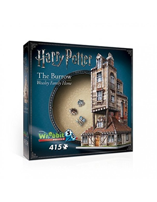 Puzzle Harry Potter 3D The Burrow- Casa della Famiglia Weasley Puzzle 3D, Multicolore, Standard, W3D-1011 - 415 pezzi