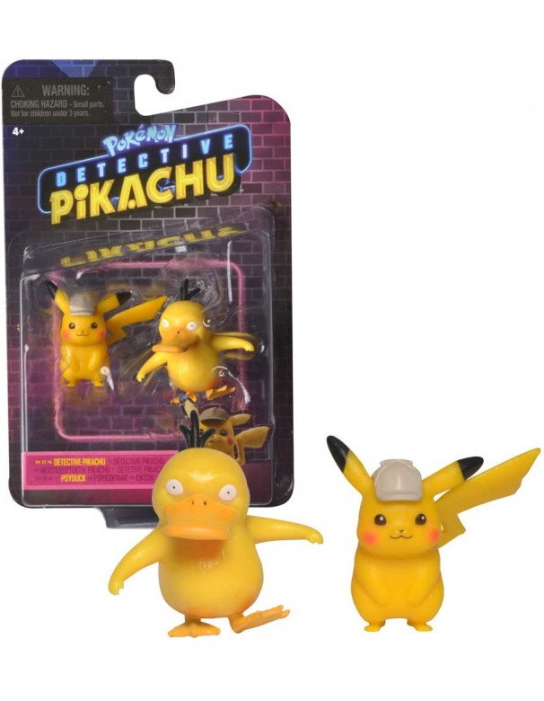 Bandai - Pokémon WT97599 - Confezione di 2 personaggi Pokémon di Pikachu e Psykokwak