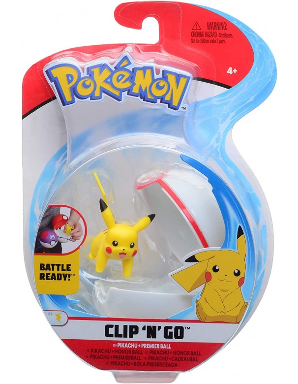 Pokemon Clip'n Go con Personaggio Pikachu & Poke Ball Giochi Preziosi PKE49000