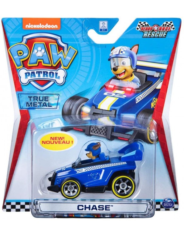  Spin Master Paw Patrol Chase Ready Race Die Cast in Metallo 