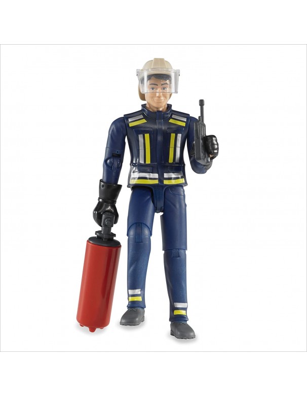 Bruder 60100 - B World Pompiere con Elmetto Guanti e Accessori - scala 1/16