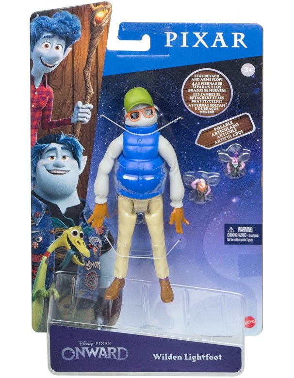 Disney Pixar Onward Papà Wilden Lightfoot, Personaggio Articolato, Mattel GMP59 