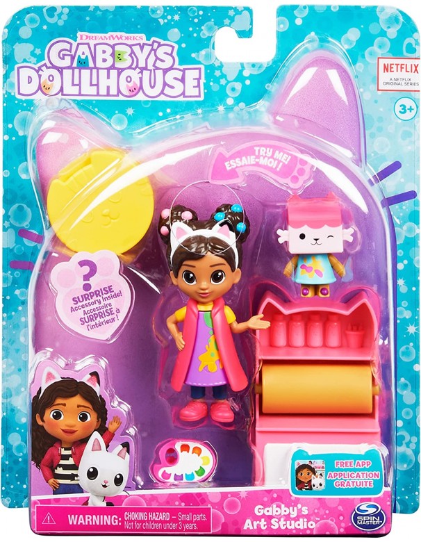 Gabby's Dollhouse, Mini set Gabby's Art Studio,Gabby e Baby Scatola, Spin Master 6060476