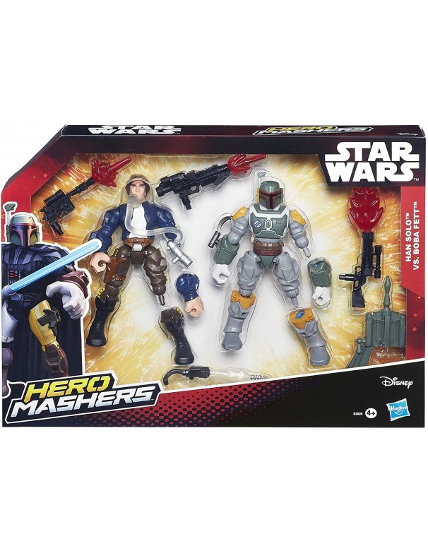 Star Wars - Hero Mashers Han Solo Vs Boba Fett, Hasbro B3828-B3827