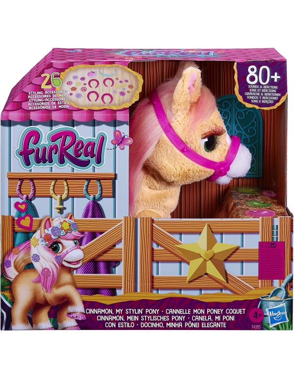 FurReal Cinnamon, Il Mio Pony Stiloso Peluche interattivo, Hasbro F4395