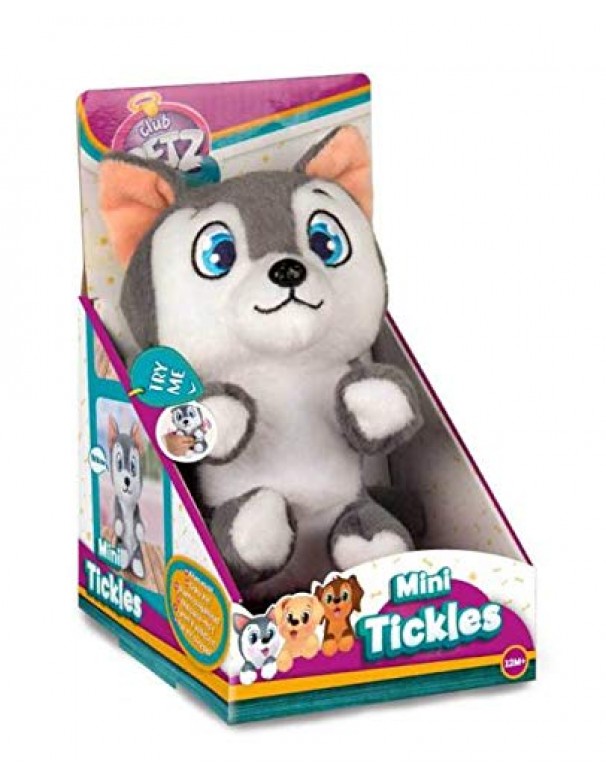 IMC Toys Club Petz Mini Tickles, Cuccioli Solleticosi, 96752IM3 (Lingua Italiana) Mini Tickles Club Petz Peluche solletico cane husky di IMC Toys