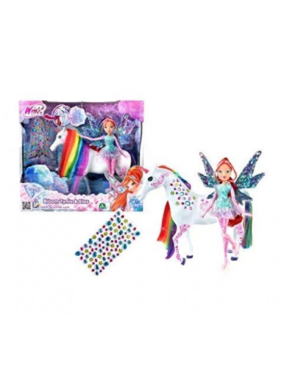 Winx Bloom Tynix e Elas l'Unicorno con gioielli adesivi di Giochi Preziosi WNX49000